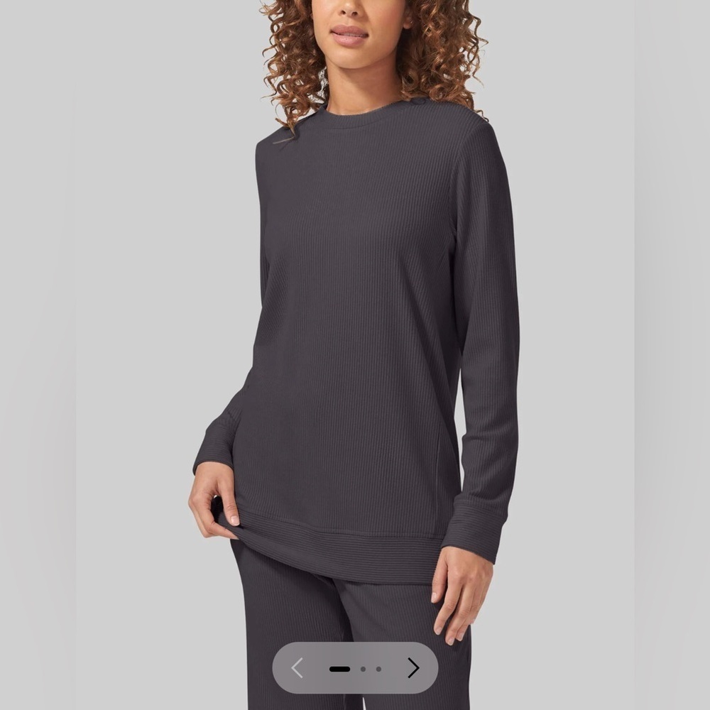 Tommy John Women's Zen Ribbed Long Sleeve Crew Neck XS